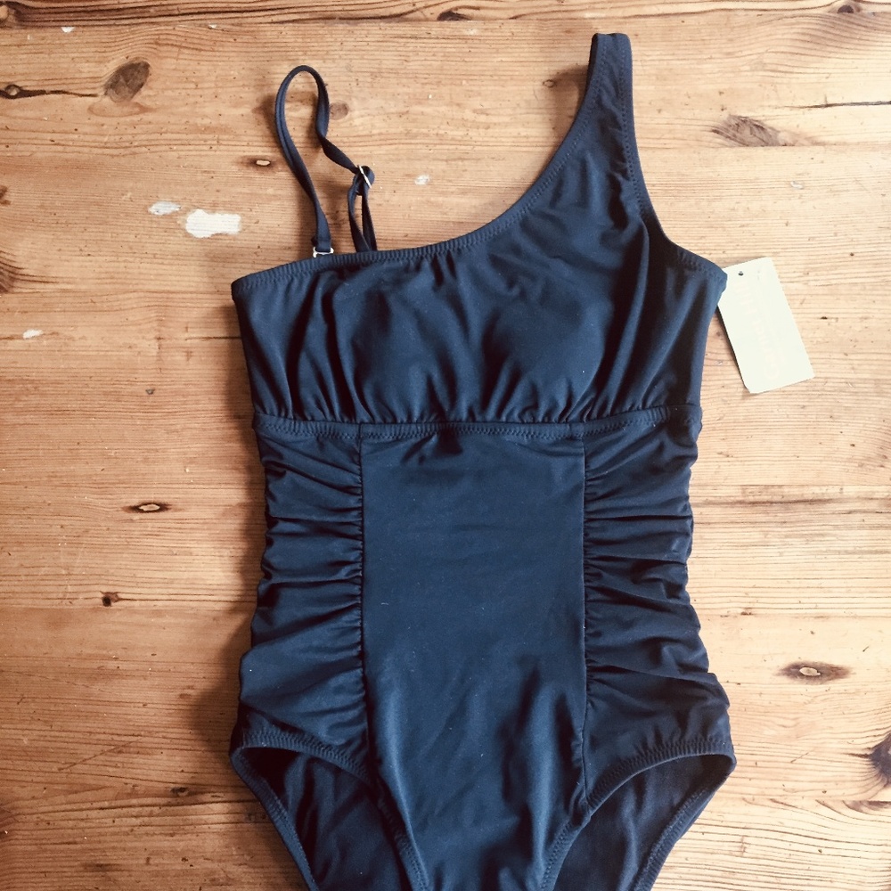 Garnet Hill One Piece Black Swimsuit (Sz. 2) - NEW